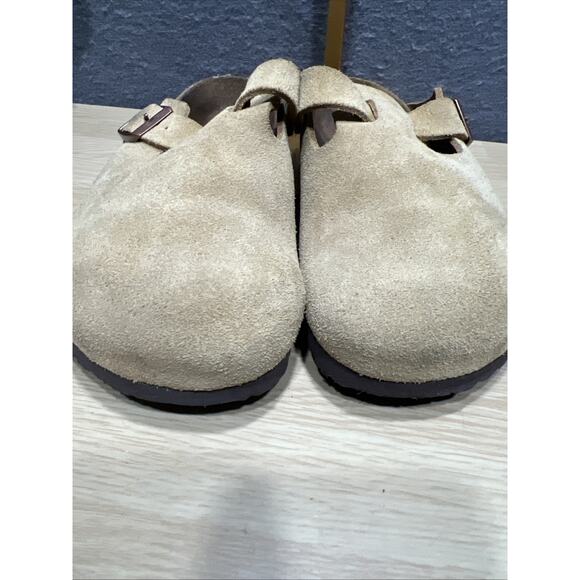 Birkenstock Boston Suede Leather Clogs Mule Slip On Casual Womens Size 39 - Picture 10 of 11